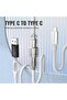 Coiled USB C Cable for Mechanical Keyboard, 4.92ft - White - 2