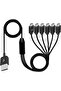 Micro USB Splitter Cable, 6-in-1 Multi Micro USB Charging Cable, 5ft