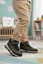 Khaki Gray Velcro Non-Slip Unisex Velcro Children's Boots Doruk P - 3