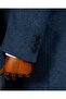 Italian Style S Slim Fit K Double-Breasted Men's Coat with Flap Side Pockets Navy Blue T14987 - 6