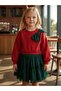 Girl's Big Bow Detailed Glitter Skirt Set - 6