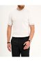 Italian Style S Slim Fit Crew Neck Knitwear T-Shirt White T13757 - 4