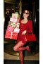 Eva Button Suit Burgundy
