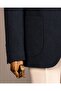 Italian Style S Slim Fit Quilted Turn-Down Collar Bag Pocket Jacket Navy Blue T15121 - 5