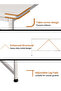 مكتب دراسة/ألعاب 130 سم، مكتب كمبيوتر بسيط، طاولة مكتب مع مساحة تخزين - 4