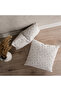 '' Pera'' Modern Patterned Chenille Woven Throw Pillow Cover - 5