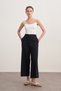 Women's Gabardine Culotte Pants Navy Blue - 2