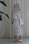 Wellsoft Plush Extra Soft Hooded Long Dressing Gown with Pocket Detail - 4