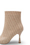 Women's Beige Croco Pointed Toe Boots Offer a Modern, Stylish and Eye-Catching Style with Their 9.5 cm Elegant Heel. - 6