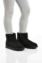 Black Fur Lined Zippered Girls' Boots 2096 P - 2