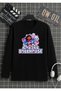 Gabby's Dollhouse Printed Black Long Sleeve Children's T-Shirt 100% Cotton Fabric Organic