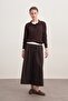 Women's Gabardine Double Pleated Trousers Brown