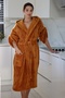 Wellsoft Plush Extra Soft Hooded Long Dressing Gown with Pocket Detail - 6