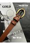 Lust Classic Patterned Women's Antique Gold Buckle Belt Jacket Belt Dress Belt Trouser Belt - 4
