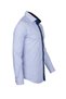 Slim Fit Blue Detailed Pinstripe Cotton Men's Shirt - 4