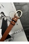 Lust Classic Patterned Women's Gold Buckle Belt Jacket Belt Dress Belt Trouser Belt - 3