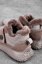 Idy Women's Genuine Leather Complete Inside Real Wool Sports Shoes Short Boots 4297 - 5