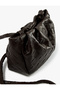 Faux Leather Crossbody Bag with Knitted Detail - 2