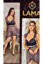 Women's Patterned Tulle Detailed Short Nightgown - 2