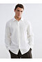 Lcw Vision Ecru Regular Fit Dobby Men's Shirt