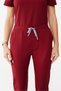 Cosmos Burgundy Judge Collar Stretch Fabric Nurse and Doctor Uniform Set Scrubs Hospital Uniform - 5