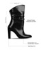 Maty Women's Pointed Toe Zippered Heeled Boots 4301 - 4
