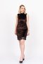 Women's Winter Brown Dress Velvet Lace Elegance Premium Velvet Guipure Dress Stylish Daily Comfortable 50349