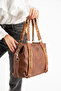 Soft Leather Look Women's Multi-Compartment Adjustable Cross Strap Hand and Shoulder Bag (47 X 30 X 11) - 4