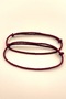2 Pieces Unisex Minimal Burgundy Twisted Rope Bracelet Set