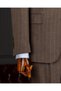 Italian Style Peaked Lapel Men's Jacket Vest Pants Suit Brown T14649 - 4