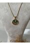 Green Plate Steel Necklace with Sky Detail - 3