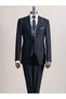 Italian Style S Slim Fit Peaked Lapel Jacket Vest Pants Suit Navy Blue T14796 - 4