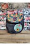 Elephant Patterned Cross-Braided Shoulder Bag