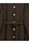 Beli Belted Buttoned Front Pants Scuba Suit - Brown - 5
