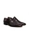 Black Color Laceless Genuine Leather Color Printed Men's Shoes