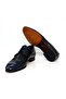 Dark Blue Color Lace-Up Genuine Leather Men's Shoes - 3