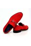Red Color Laceless Genuine Leather Suede Men's Shoes - 2