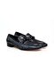 Gray Color Laceless Genuine Leather Men's Shoes