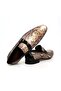 Beige Color Laceless Genuine Leather Men's Shoes - 2