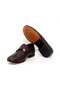 Brown Laceless Genuine Leather Men's Shoes - 3