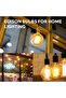 Vintage Edison LED Filament Light Bulbs 6W E27 2700K Amber Glass (6 Pack) - 6