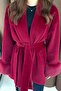 Fur Coat Burgundy 2505 - 6