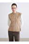 Esvab • Modern & Distinctive Stand Collar Self-Embroidered Women's Knitwear Sweater