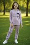 Cotton Hooded Set with Faux Fur Trim for Girls (Top and Bottom) - 3