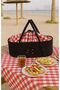 Handmade Wicker Picnic Basket – Natural Wicker Weave, Large Capacity, Camping & Garden Picnic Bag