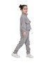 Girl's Zippered Mock Neck Pocket Zippered Cotton Bottom Top Two-Piece Tracksuit Fleece Set - 7