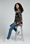 Women's Digital Print Camouflage Patterned Interlock Fabric K Hooded Cardigan - 6