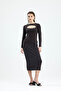 Low-Cut Combed Cotton Long Dress