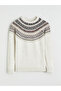 Lcwaikiki Classic Beige Crew Neck Patterned Women's Knitwear Sweater - 5