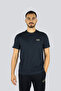 Men's Cotton Crew Neck Short Sleeve Navy Blue T-Shirt